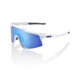 100% S3 Sunglasses - Matte White/HiPER Blue 100% S3 Sunglasses - Matte White/HiPER Blue