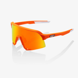 100% S3 Sunglasses - Soft Tact Neon Orange/HiPER Red 100% S3 Sunglasses - Soft Tact Neon Orange/HiPER Red