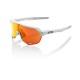 100% S2 Sunglasses - Soft Tact Off White/HiPER Red  100% S2 Sunglasses - Soft Tact Off White/HiPER Red