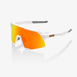100% S3 Sunglasses - Soft Tact White/HiPER Red Lens 100% S3 Sunglasses - Soft Tact White/HiPER Red Lens