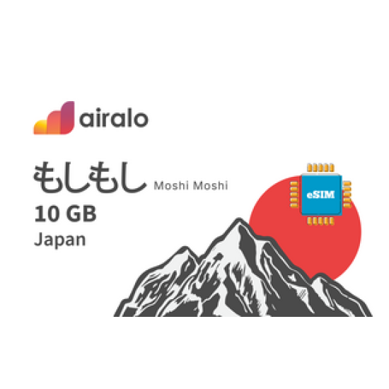 Airalo Japan 10GB Data eSIM Airalo Japan 10GB Data eSIM