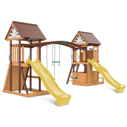 Lifespan Kids Armadale Play Centre Set with 2 x 2.2m Slides - Yellow Lifespan Kids Armadale Play Centre Set with 2 x 2.2m Slides - Yellow