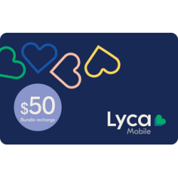 Lyca Mobile Recharge Bundle $50 Lyca Mobile Recharge Bundle $50