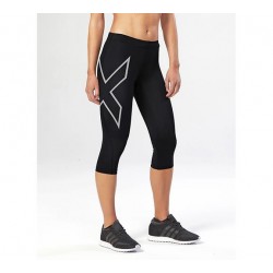 2XU Core Compression 3/4 Tights Womens - Black/Silver 2XU Core Compression 3/4 Tights Womens - Black/Silver